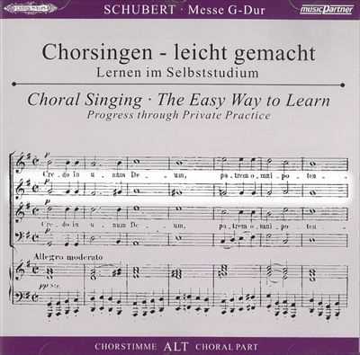 パート別練習用CD ミュージック・パートナー「シューベルト：ミサ曲第