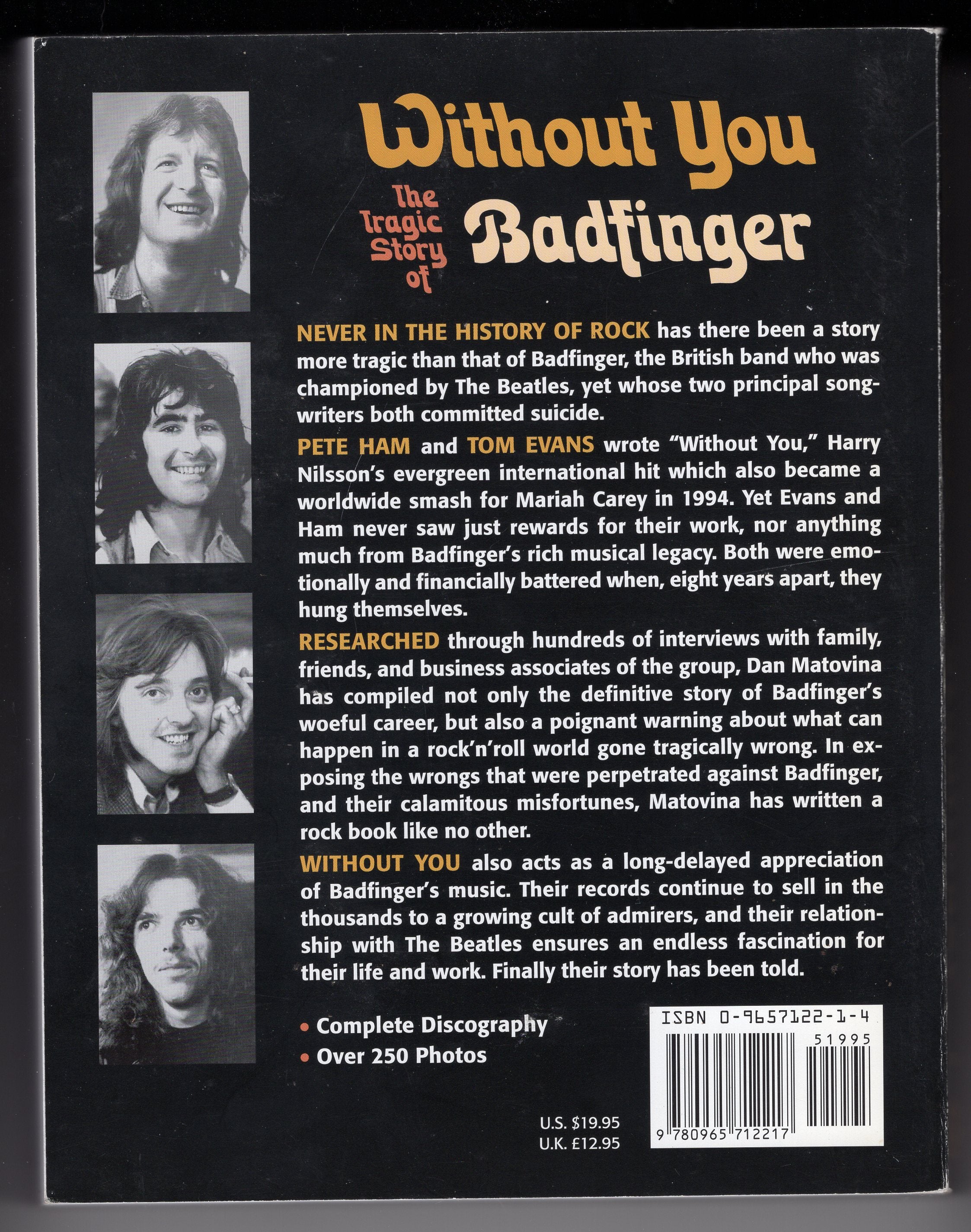 Without You: The Tragic Story of Badfinger (Dan Matovina