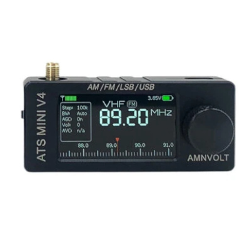ATS Mini V4 SI4732 HF 0.1-30 MHz receiver + metal case + Donut WB