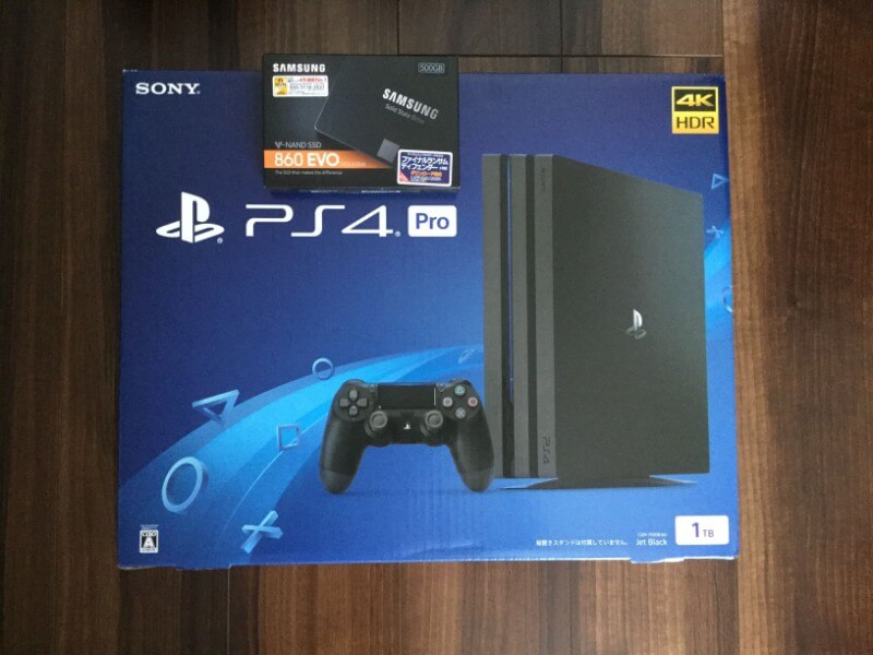 PS4 ProとSSDを買ったので内蔵のHDDをSSDに換装していろいろやってみた