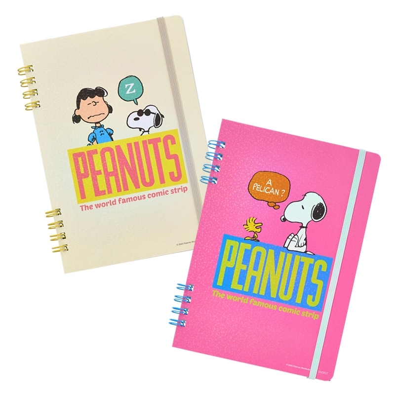 スヌーピー PEANUTS WリングノートB6 COMICAL SCENES 2(アイボリー
