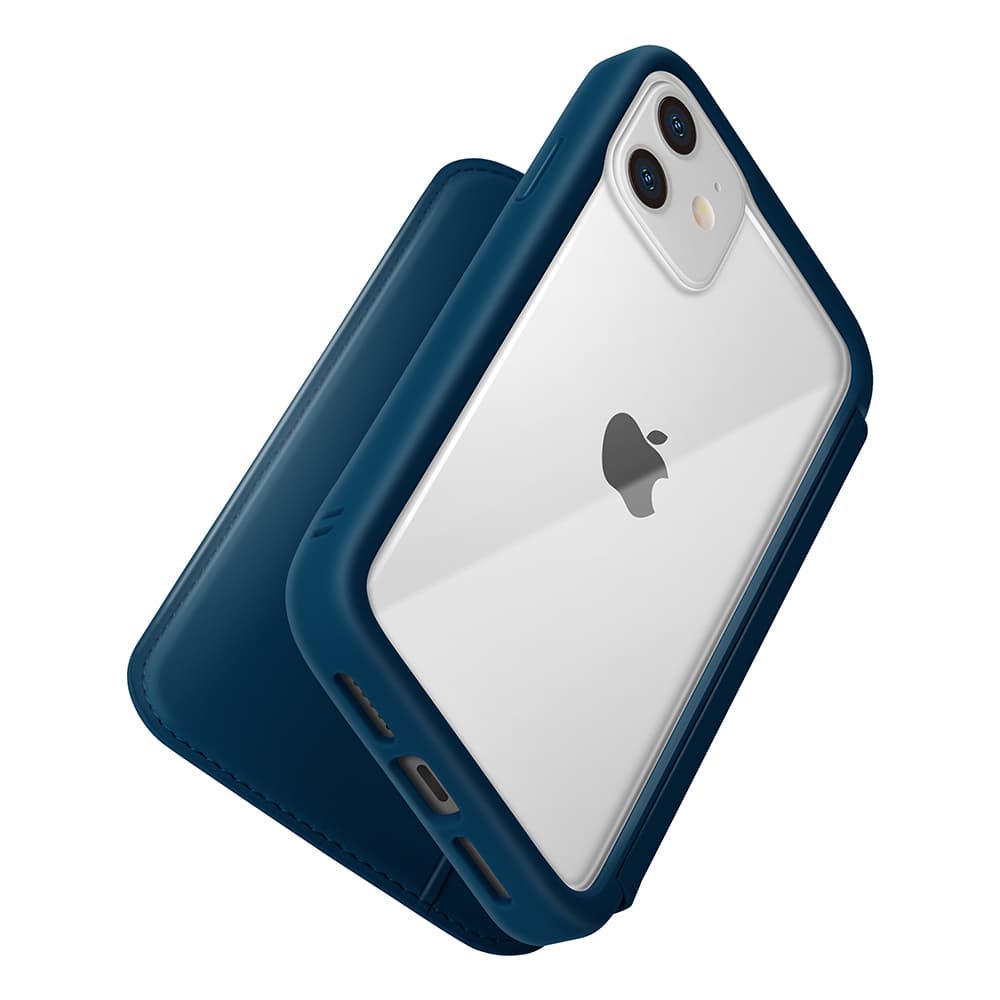iPhone 12 /12 Pro用 ガラスフリップケース ネイビー｜株式会社PGA