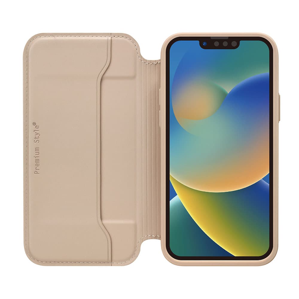 iPhone 14用 ガラスフリップケース [ベージュ]｜株式会社PGA