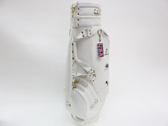 キャディバッグ ホワイト サイン入り 中古 ベルディング(BELDING