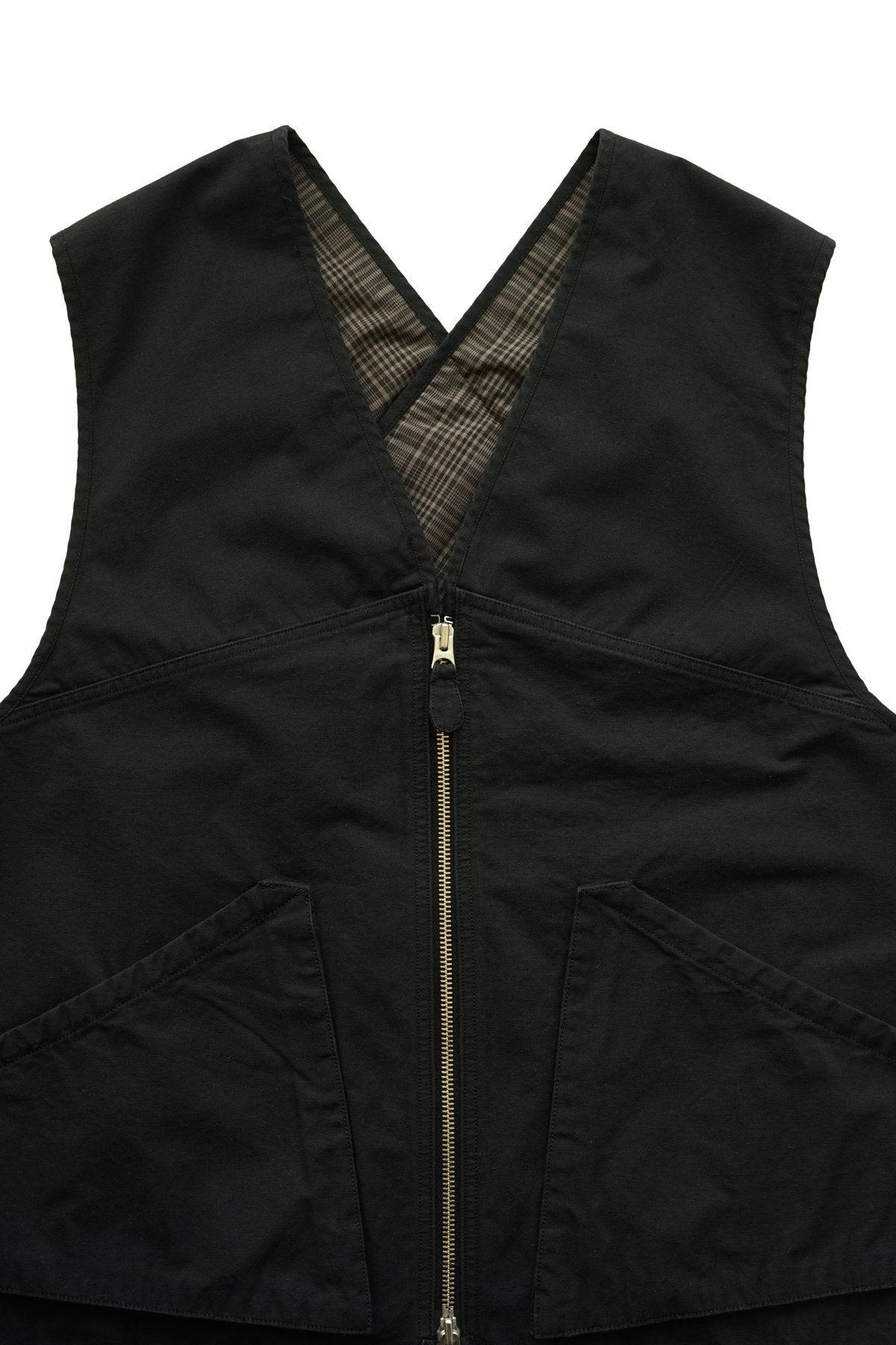 OLD JOE - PATINA NEP CLOTH FILED VEST -BLACK – PHAETON