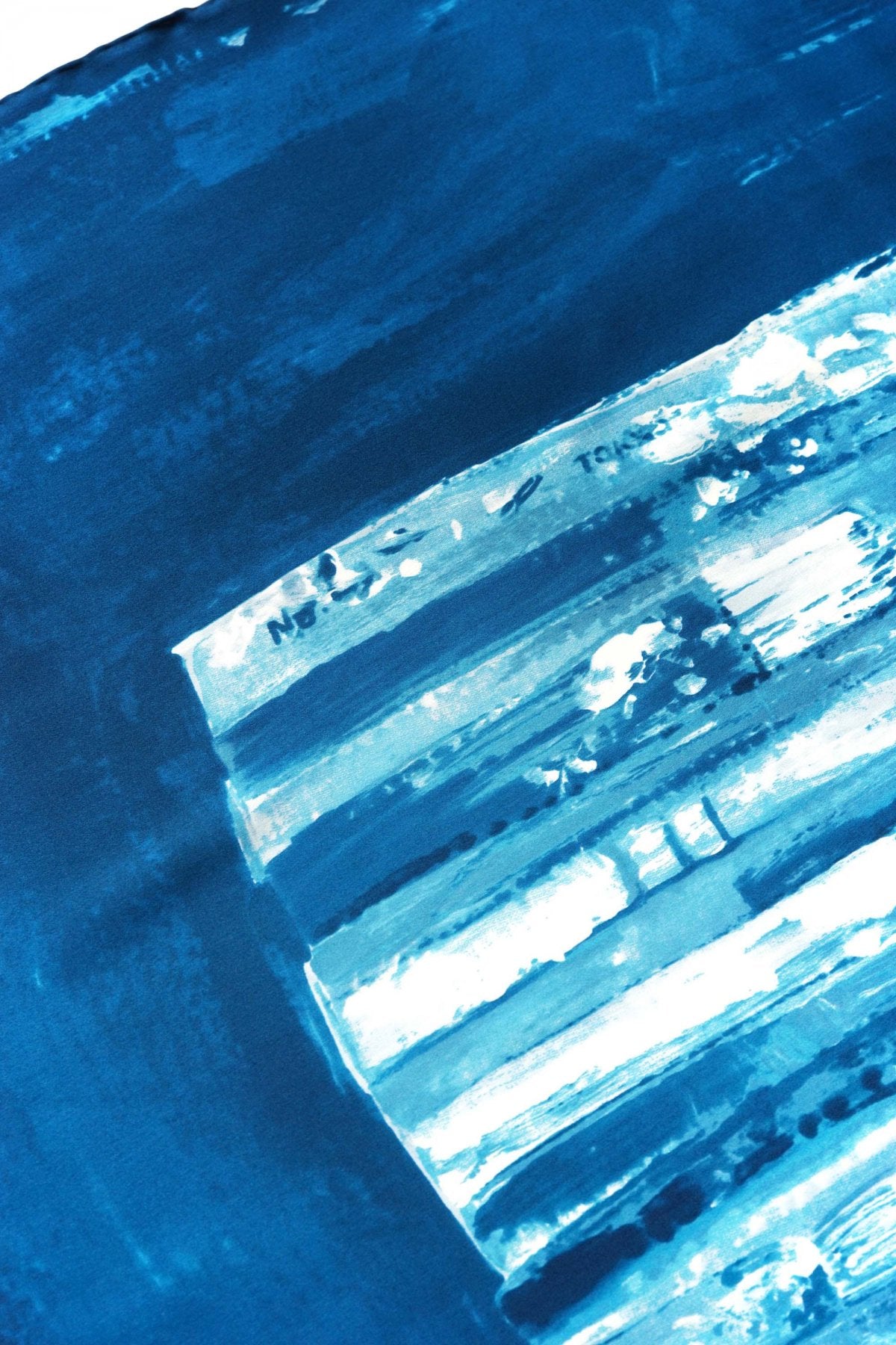 Porter Classic - SILK SCARF (PAINT BRUSH) - BLUE – PHAETON