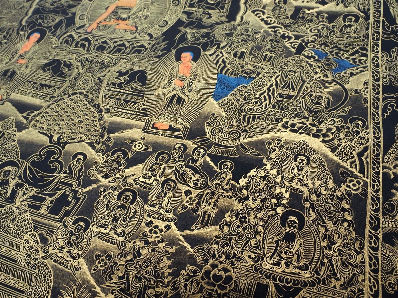 ◇現地より直送！職人による肉筆◇貴重な本物・曼荼羅（マンダラ