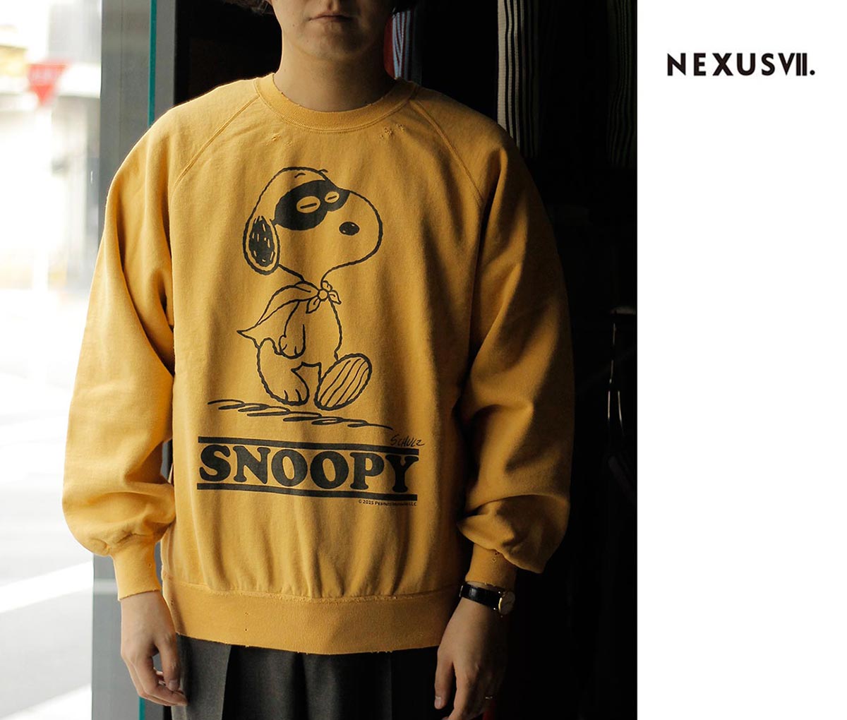 ネクサスセブン NEXUSVII. SNOOPY クルーネックスウェット SNOOPY CREW