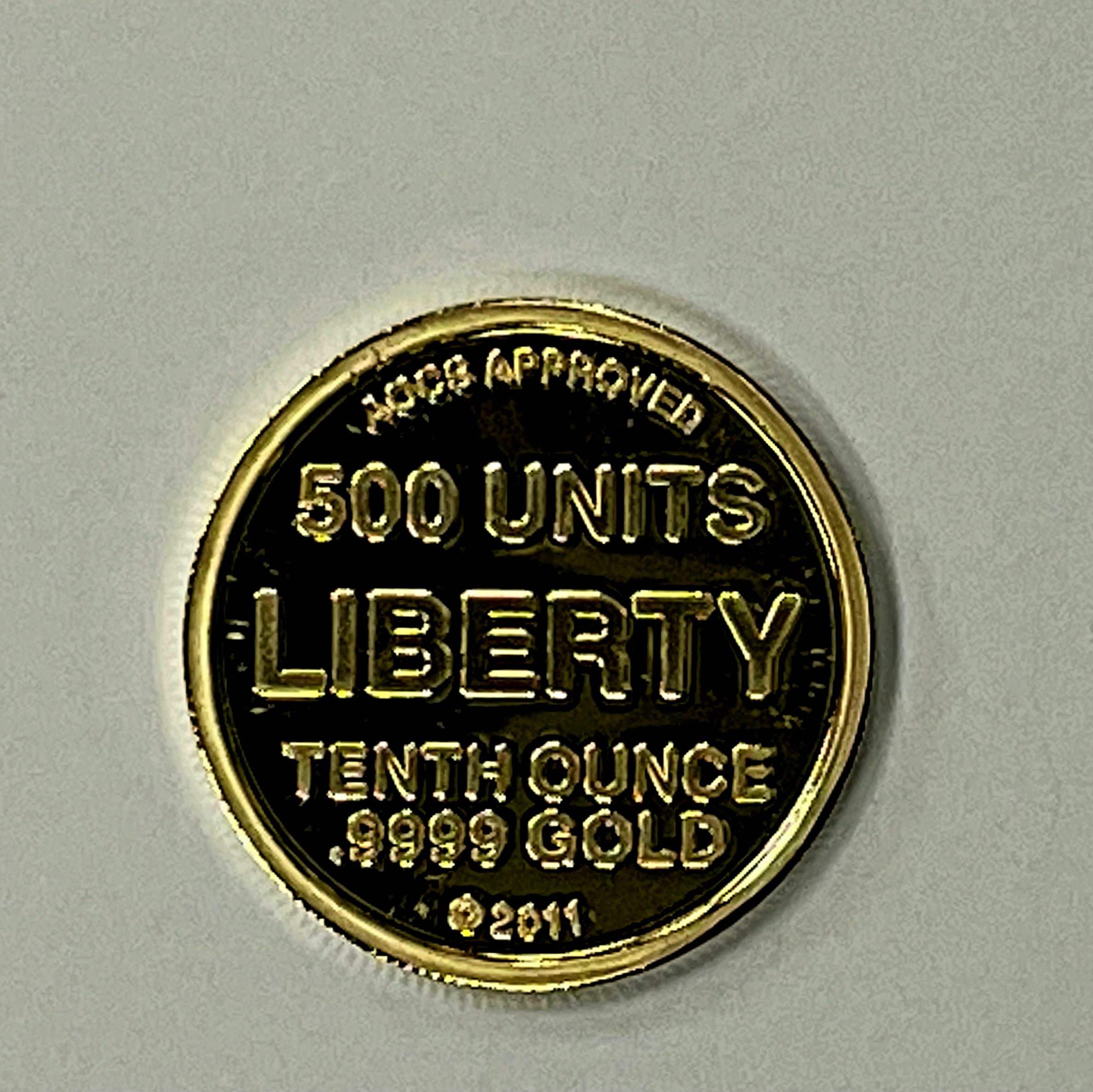 Texas Liberty 1/10oz .9999 Gold Round - PM INC