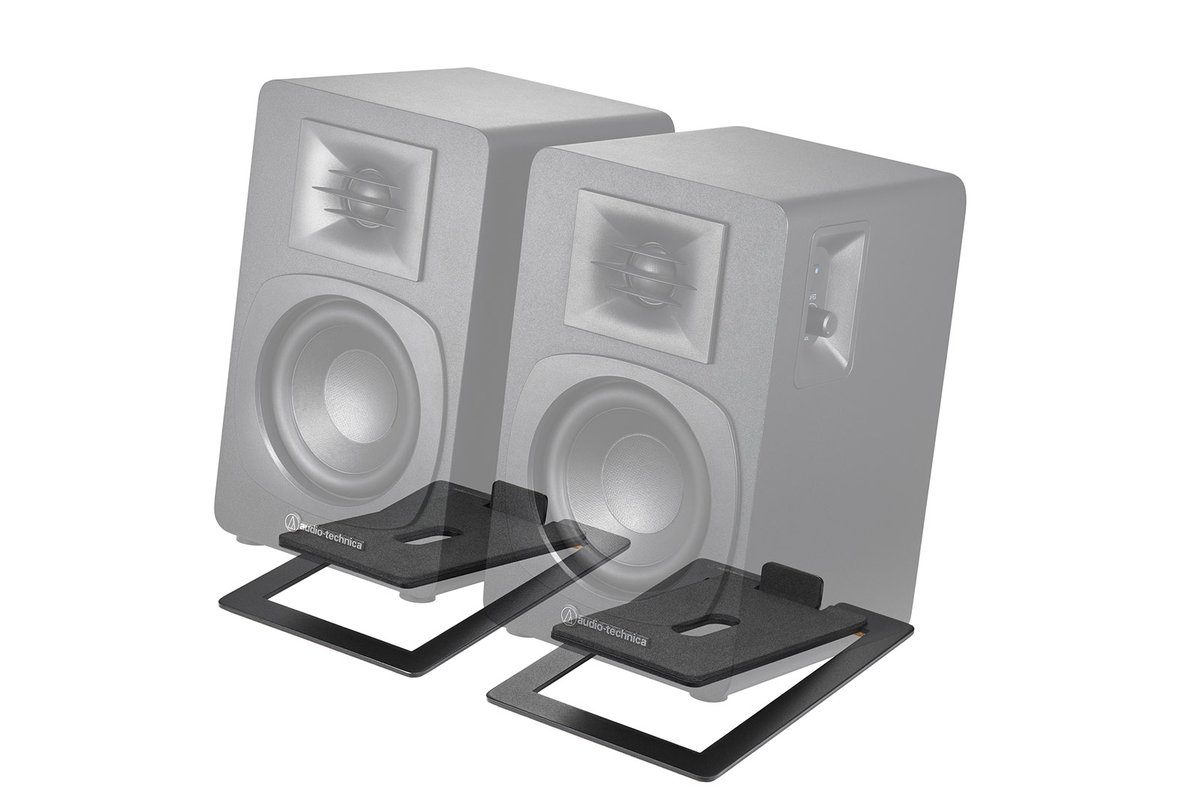 オーディオテクニカ、ブックシェルフ用スピーカースタンド、ステンレス