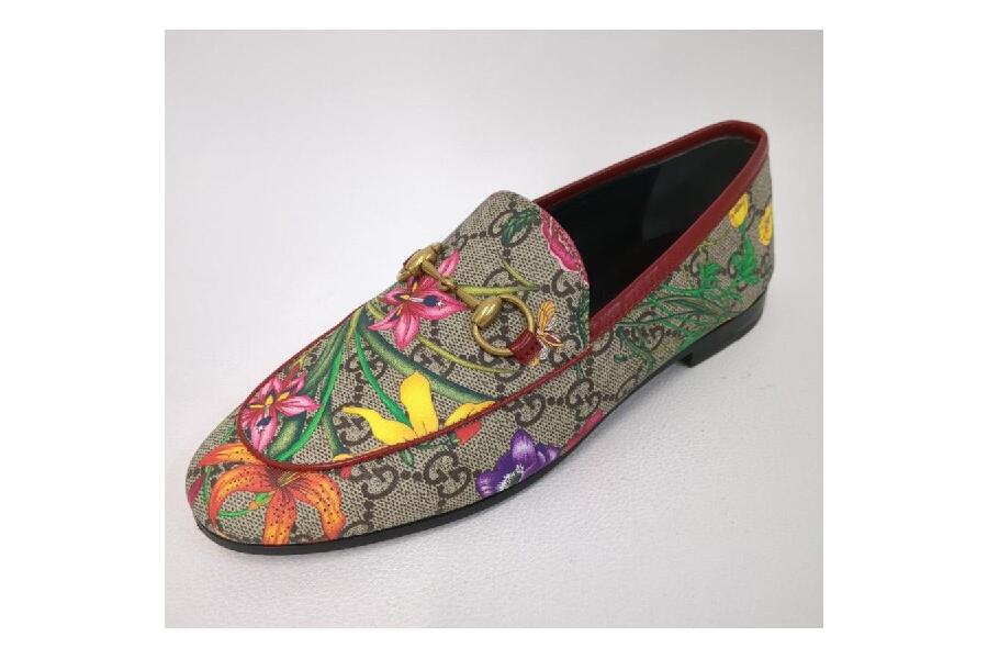 GUCCI FLORA GG SUPREME LOAFERS 603323 SIZE 22.5cm ホースビット