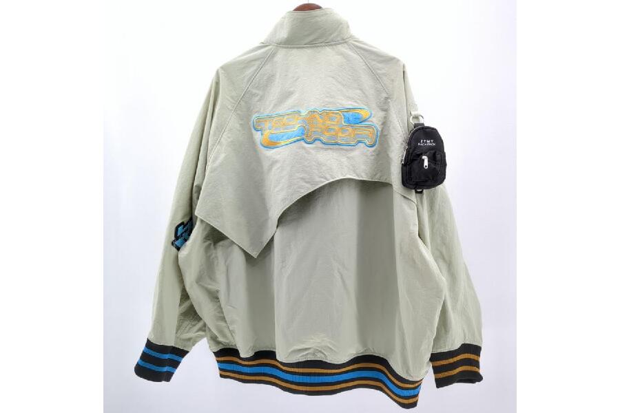 ずっと真夜中でいいのに。バーシティジャケット ライトグレー 2XL ずと