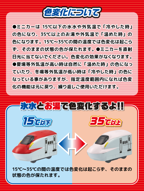 おふろDEミニカー E6系新幹線 こまち｜商品情報｜おふろのおもちゃ