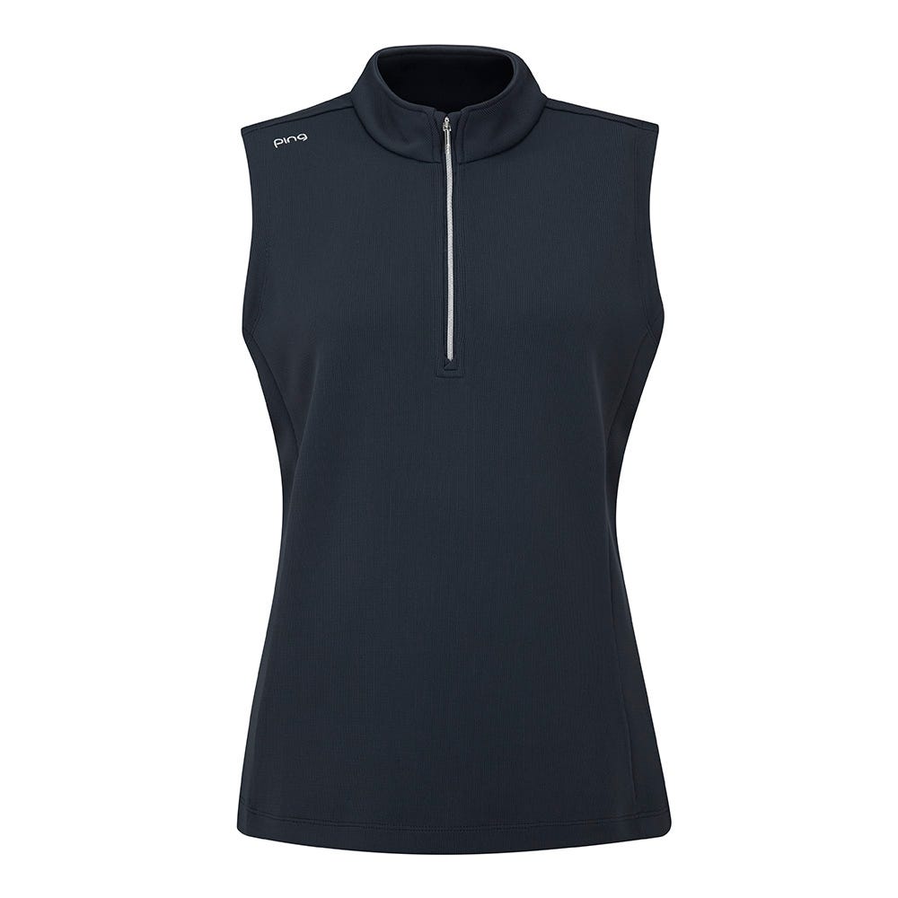 Lyla Ladies Half-Zip Vest in Navy | Ping Europe