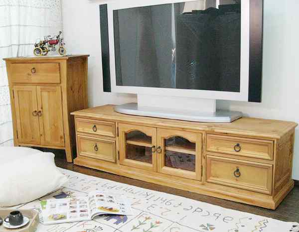 カントリーテレビ台50インチ対応｜幅150cm｜パインファクトリー