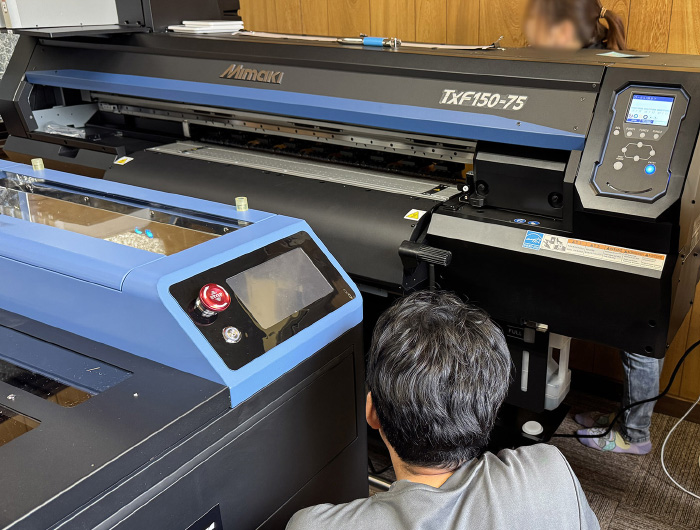 北海道 シルクスクリーン・印刷業、K社様／ Mimaki TxF150-75導入