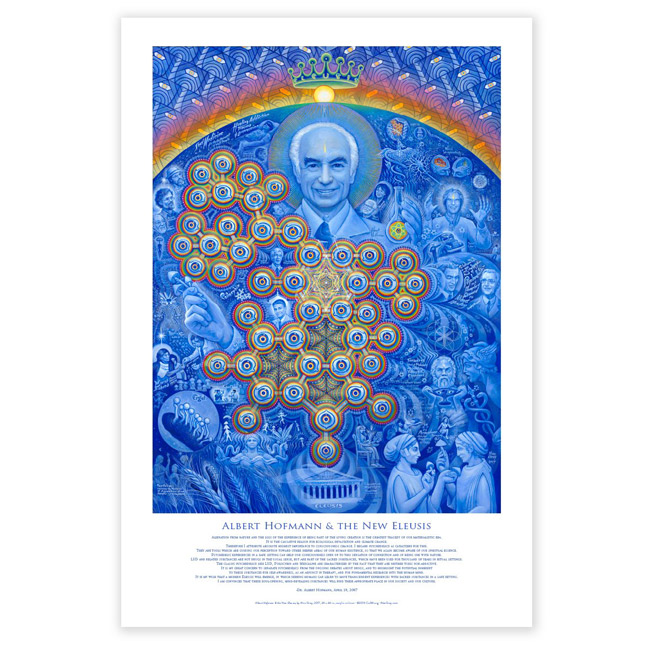 ALEX GREY ポスター「Albert Hofmann & the New Eleusis