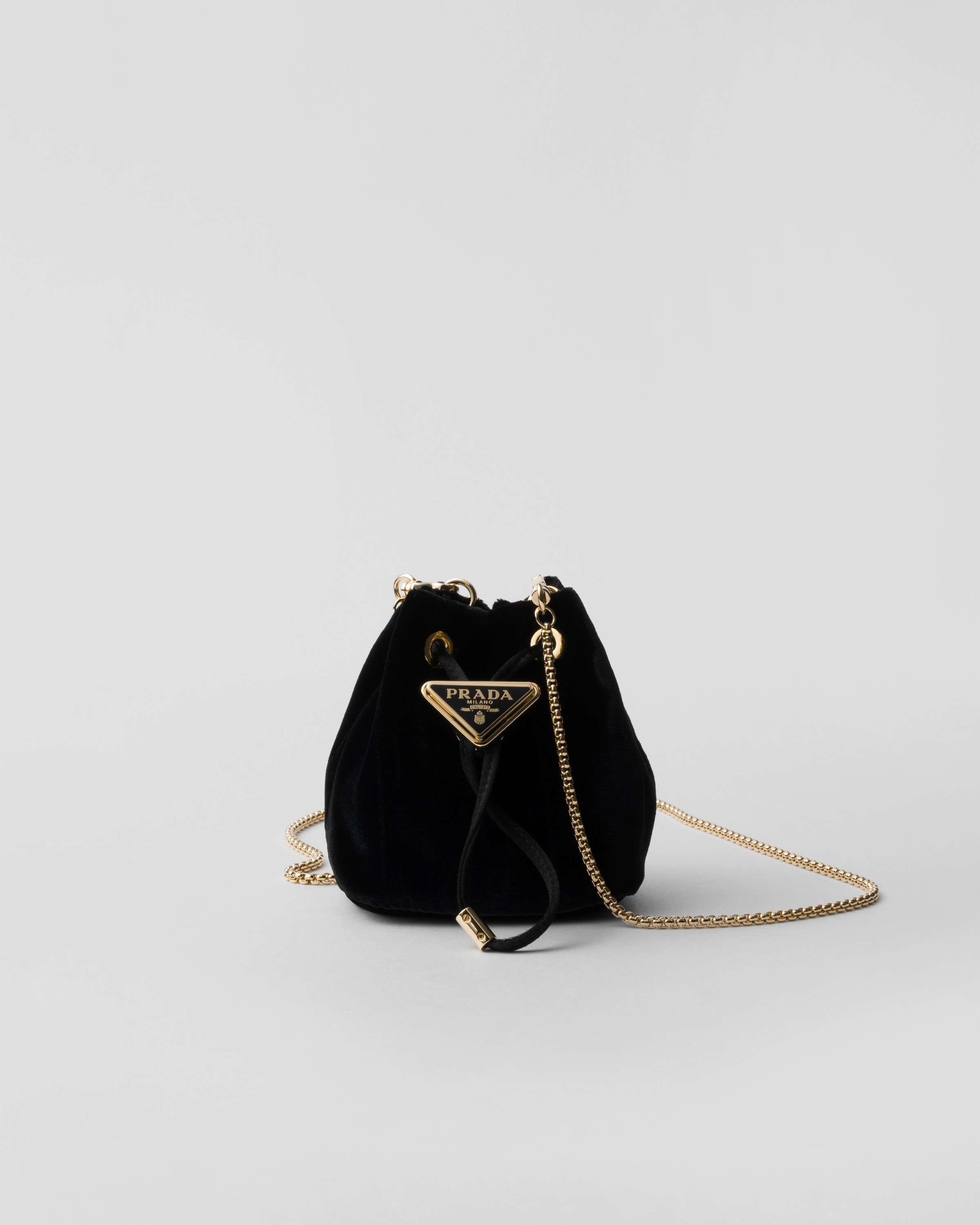 ブラック ベルベット ミニポーチ | PRADA