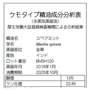 スペアミント – プラナロム エッセンシャルオイル・精油｜健草医学舎