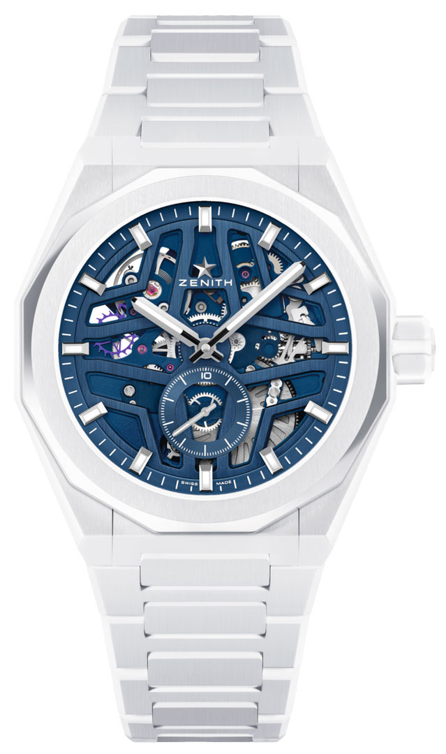 49.9301.3620/79.I001 White Ceramic Zenith Defy Skyline Skeleton