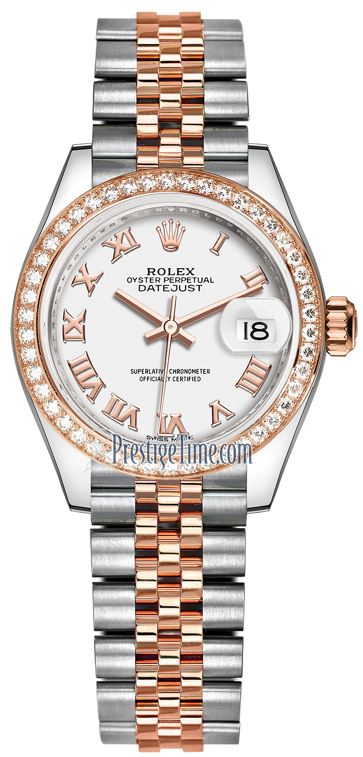 279381RBR White Roman Jubilee Rolex Lady Datejust 28mm Stainless