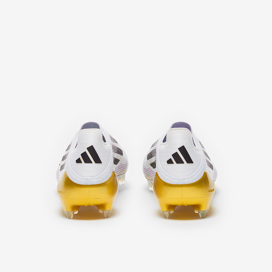 adidas F50 Elite Laceless Firm Ground - White/Core Black/Met Gold