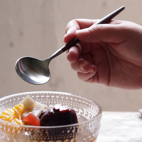 正規品】クチポール ゴア・ブラック シルバー デザートスプーン