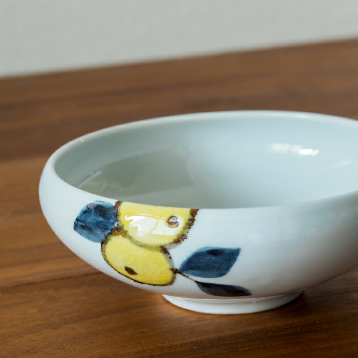徳永遊心窯 色絵 みかん 4.5寸鉢 | 食器と料理道具の専門店「プロ