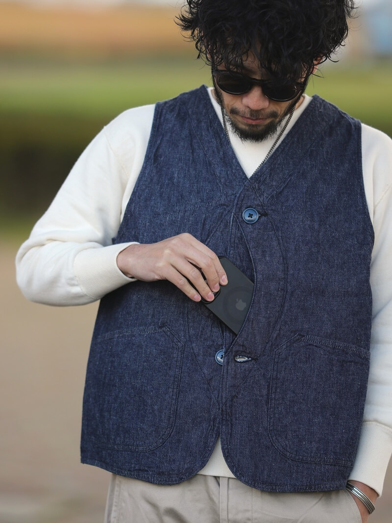 TCB jeans TCBジーンズ Huntsman Vest ハンツマンベスト Qurious