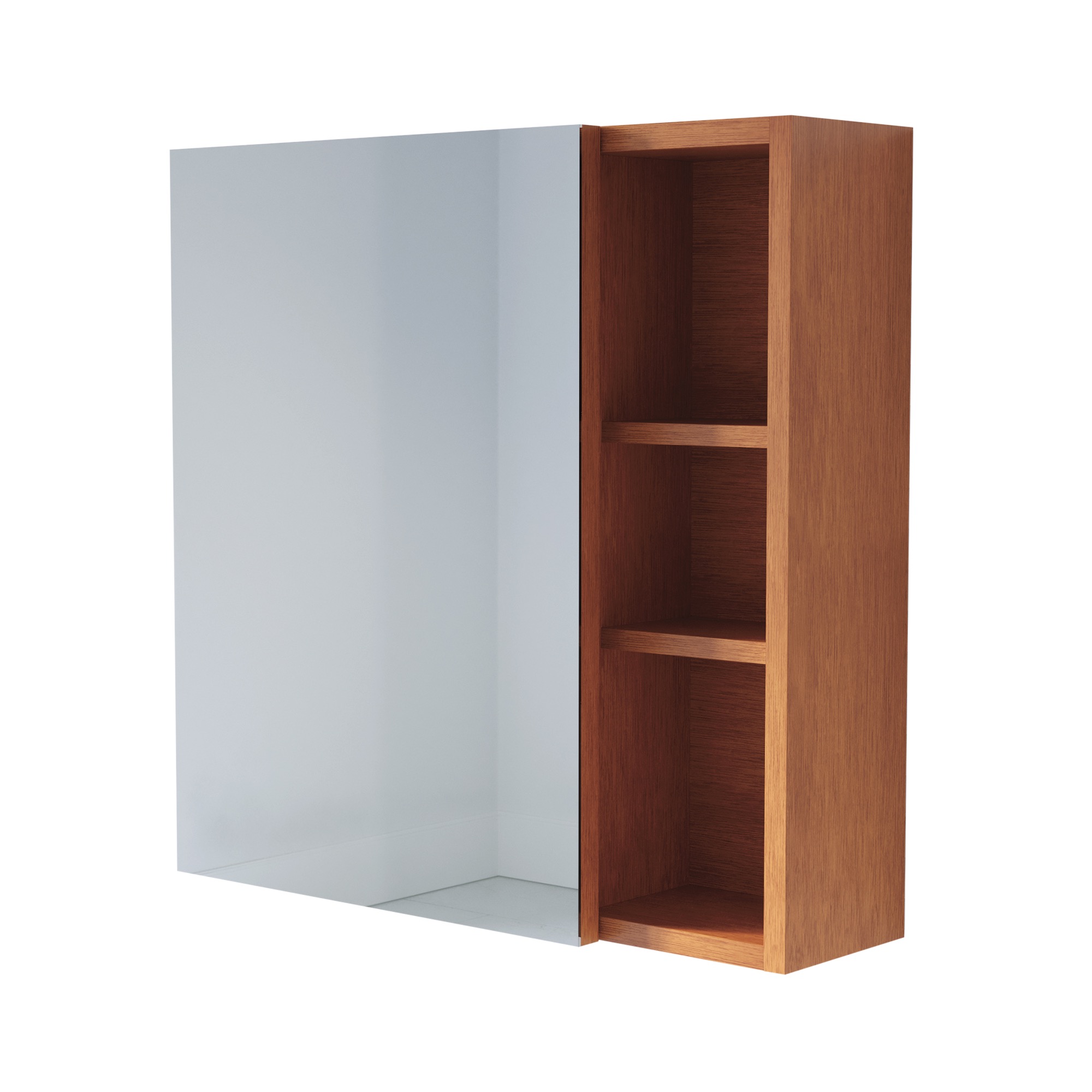 棚付きボックスミラー ラワン | KB-AC018-04-G141 | ミラー | 洗面