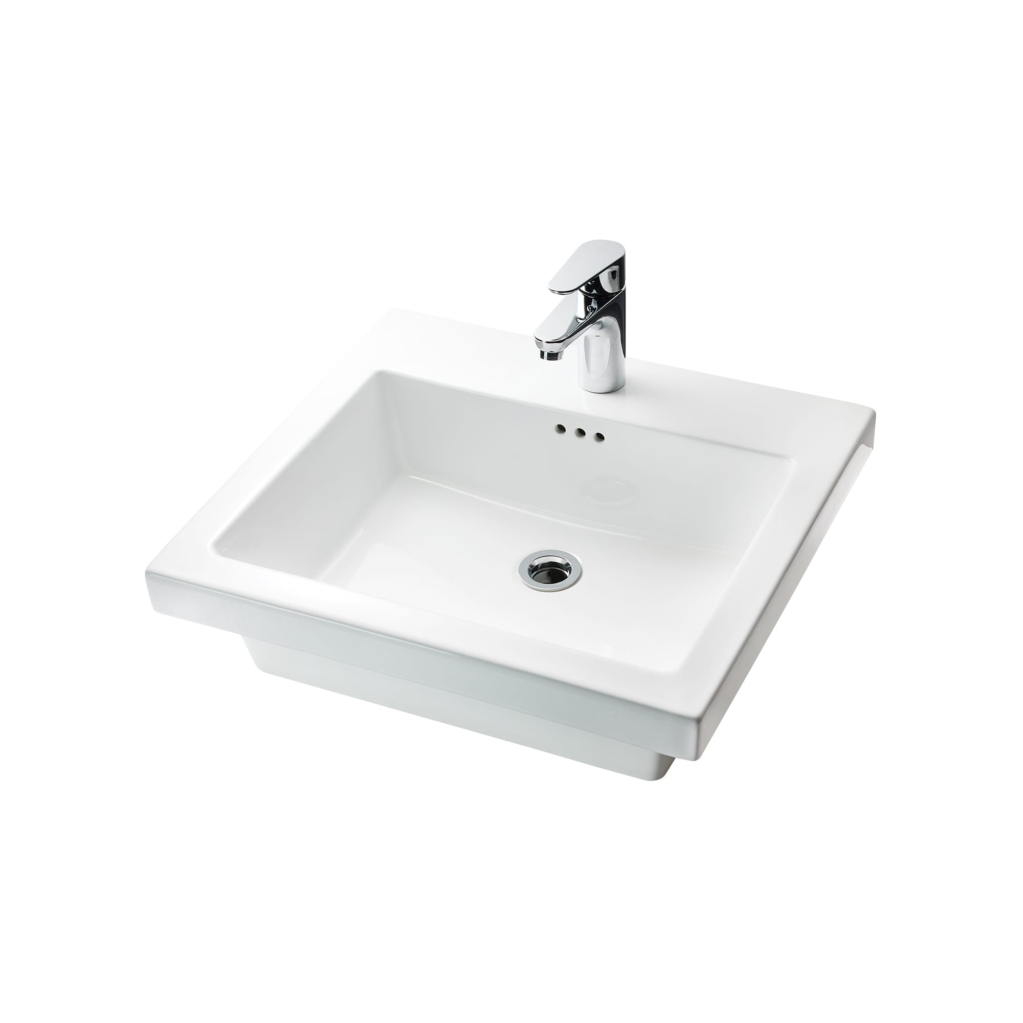 半埋め込み型洗面器 リム 角545 | KB-PR018-01-G173 | 洗面ボウル