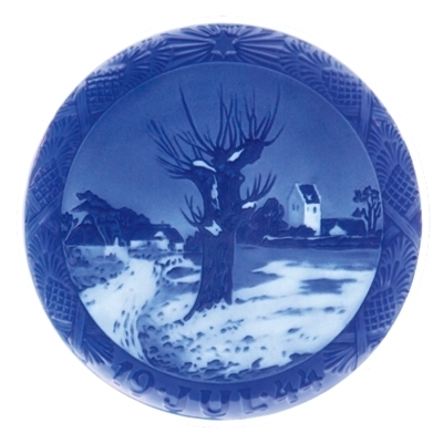 1915年◇ロイヤルコペンハーゲン プレート「デンマークの冬景色」