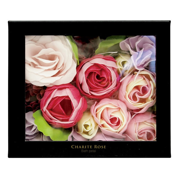 入浴剤  ガーデンローズペタルハート 合計40個 リゾート プレゼント シャリテローズ フラワーバスペタル | シャン・ド・フルールの