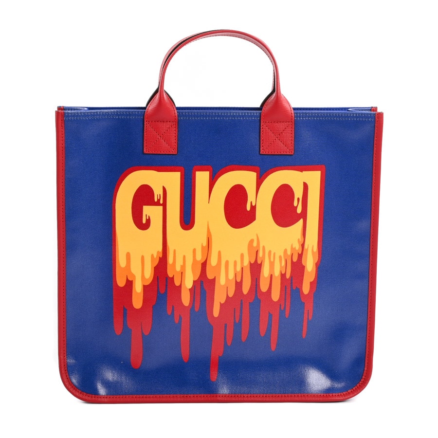 チルドレンズトートバッグ(約W33xH31.5xD8cm ブルー / レッド