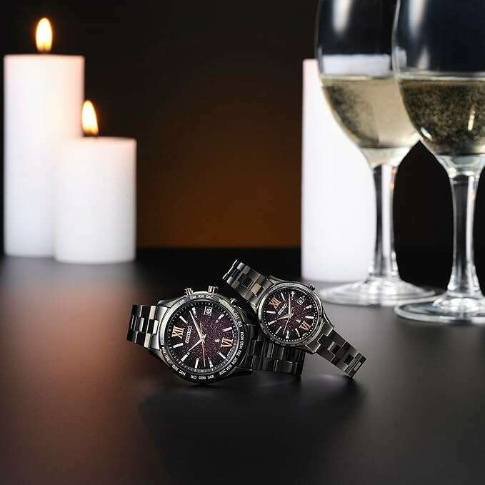 SEIKO LUKIA ESSENTIAL COLLECTION PAIR LIMITED MODEL BLACK & PURPLE