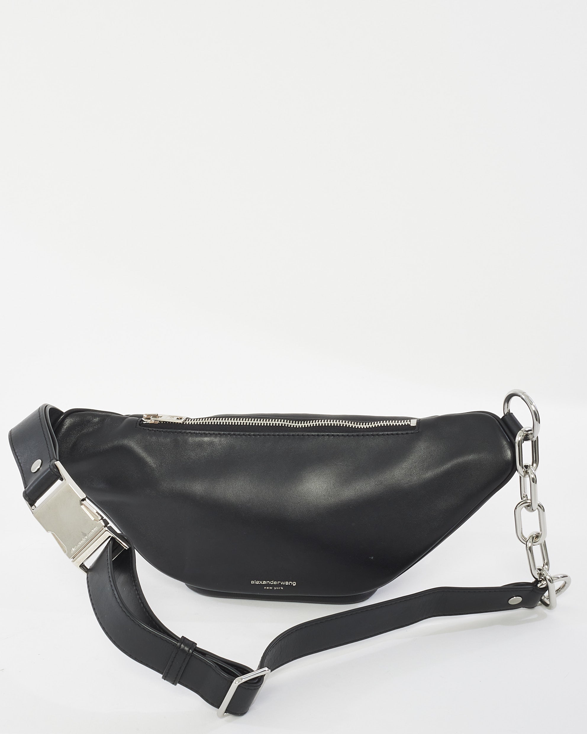 Explore a Alexander Wang Black Leather Attica Fanny Pack