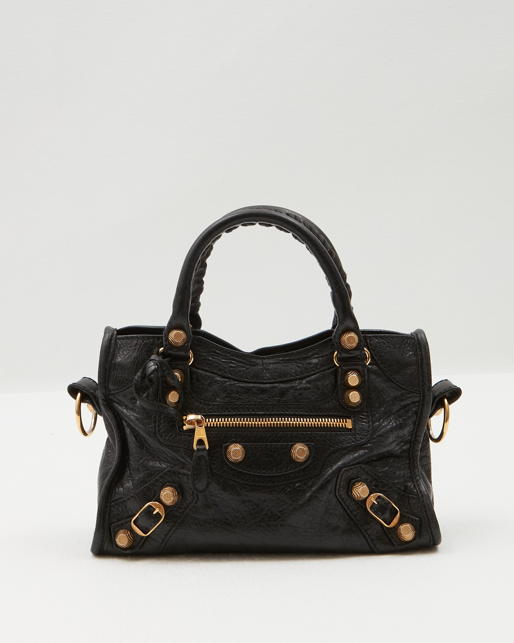 Explore a Balenciaga Black Leather Motocross Giant 21 MIni City