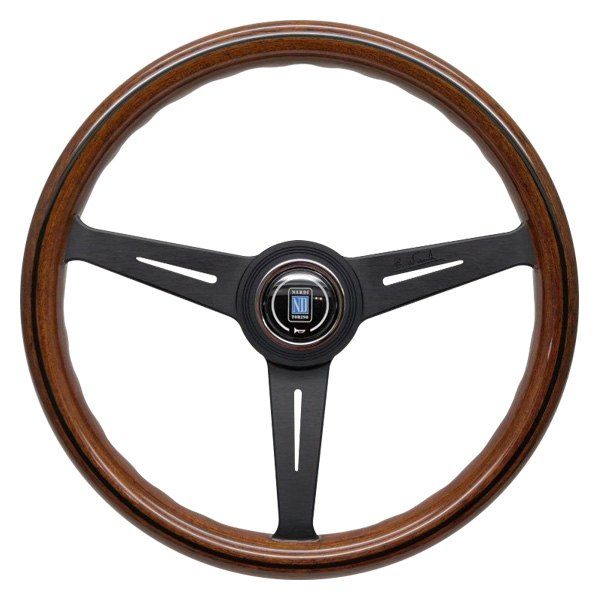 NARDI ND Classic 360mm Black Spokes Wood Steering Wheel