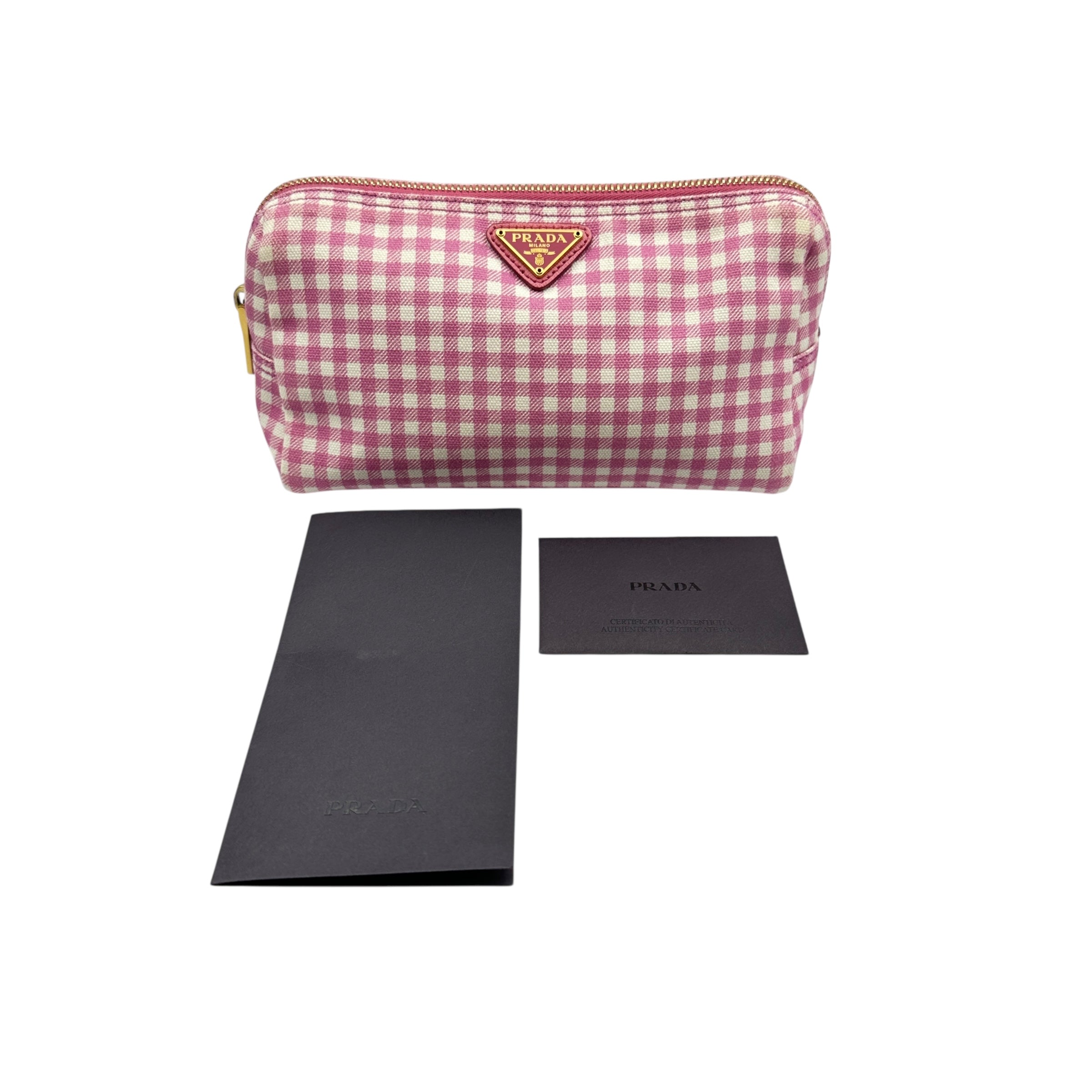 PRADA プラダ ポーチ ギンガムチェック