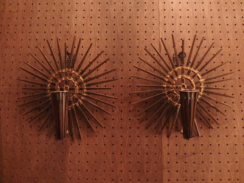 ミッドセンチュリー壁掛けオブジェ ウォールデコ サンバースト