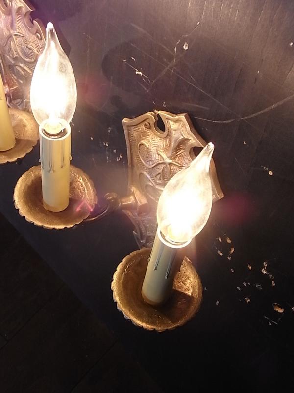 フランス製真鍮ブラケット、壁ブラケット照明、ウォールランプ、ライト