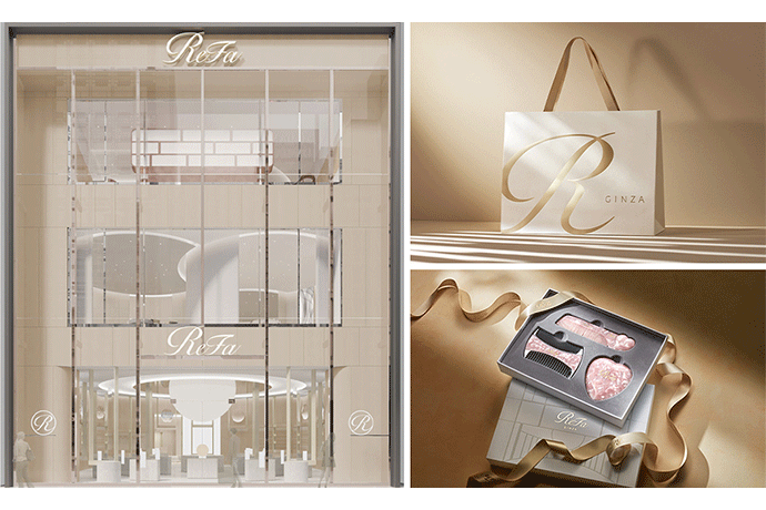 シックで上質なデザインのコーム、ミラーを3点セットにした「ReFa