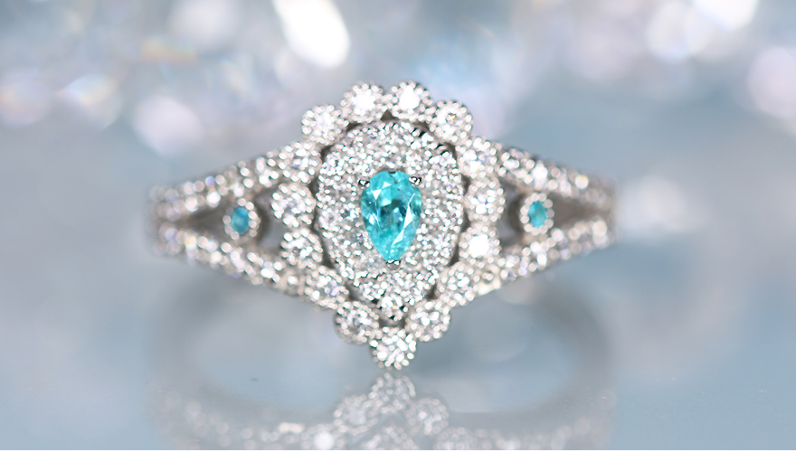 ブラジル産パライバトルマリン 0.1ct パライバトルマリン ダイヤモンド