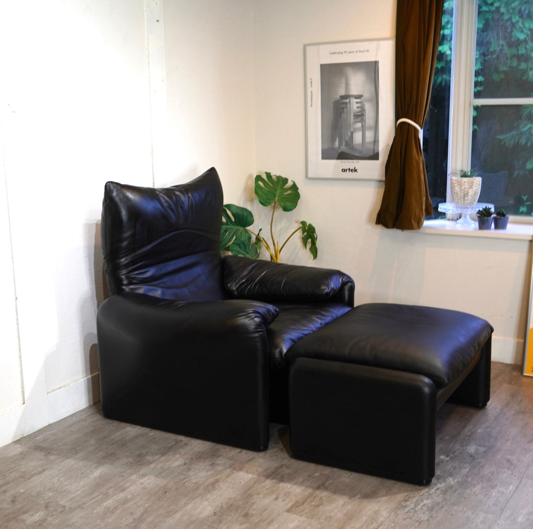 カッシーナ / Cassina 675-1P マラルンガ 本革 1人掛け ソファ ヴィコ