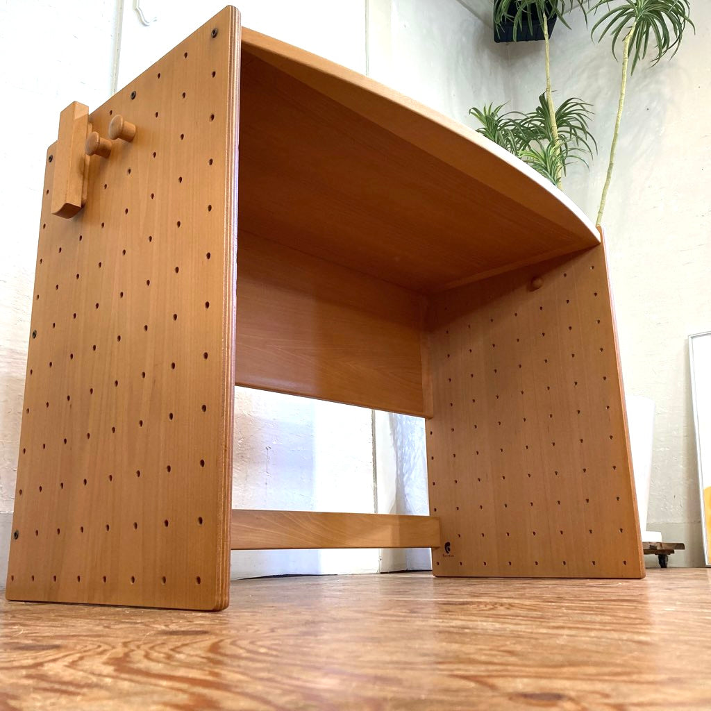 フォルミオ / Formio リノリウム天板 デスク 勉強机 中古 ブルー 青 木