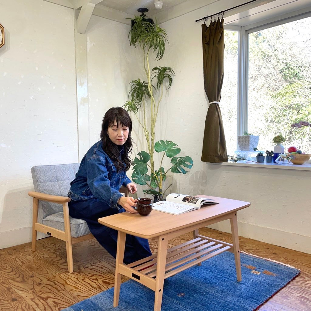 カリモク60 / karimoku Kチェア ミストグレー ピュアビーチ アーム