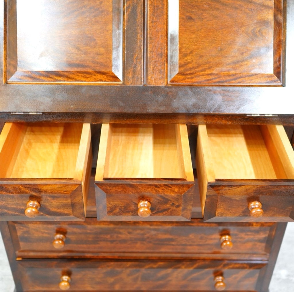 松本民芸家具 T型ライティングビューロー 文机 中古 本棚 古民家