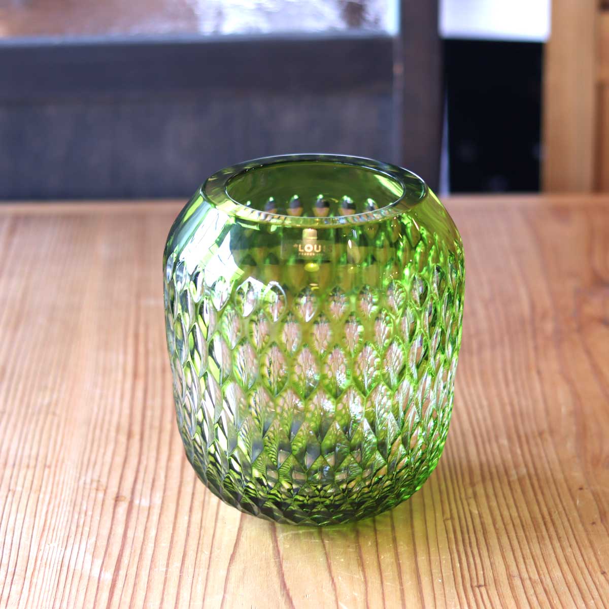 サンルイ / Saint-Louis フォリア フラワーベース 花瓶 グリーン 限定