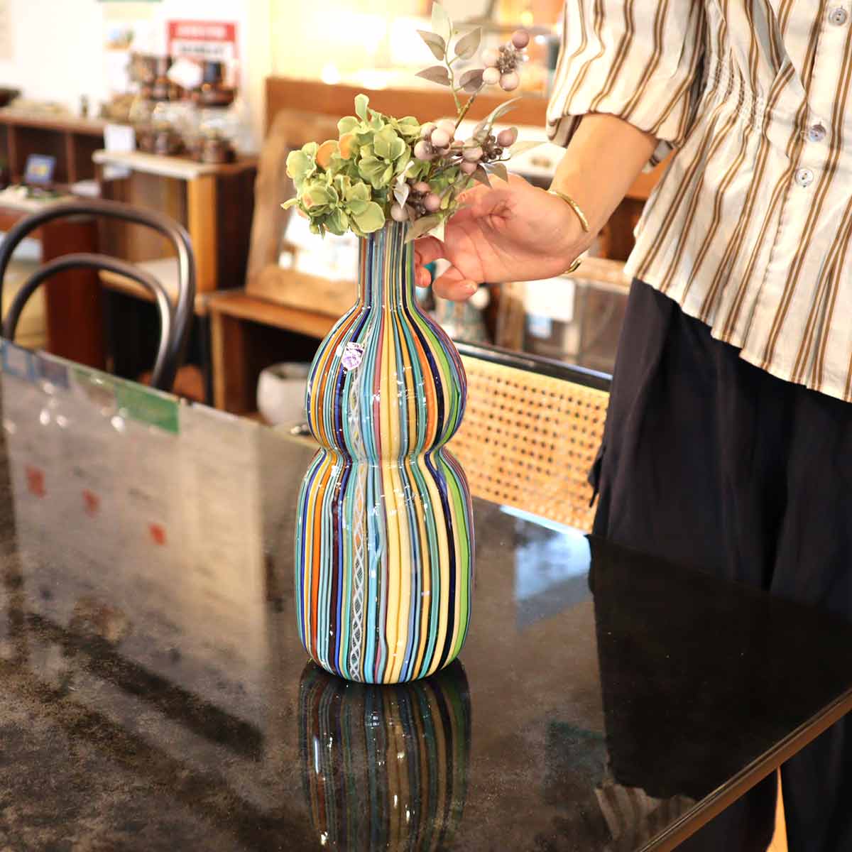 ヴェトリ / VETRI ムラーノガラス フラワーベース カラフル 鮮やか