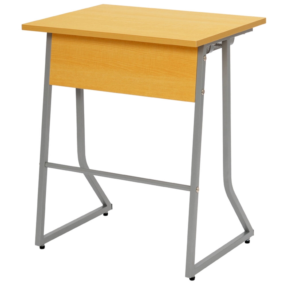 完売】スモール研修用デスクⅡ W600xD450 ループ脚 ナチュラル RFJD2